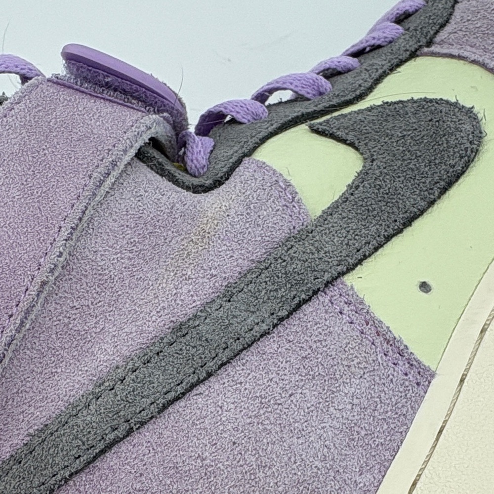 Nike Custom Air Force 1 High By You - Purple green and yellow Women's US 8 - Picture 5 of 11